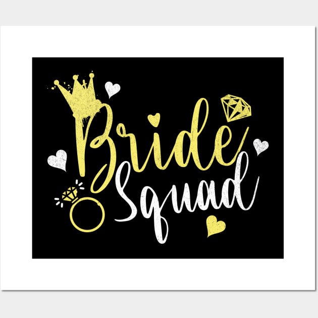 Bachelorette Party Bride Squad Wall Art by Norse Magic